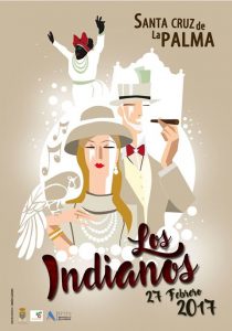 Cartel anunciador de los Indianos 2017. Artista : Abián Lázaro Calero Gonzáles.