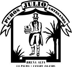 Logo Puros Artesanos Julio · Tabaco palmero Premium Hecho a mano en Breña Alta. La Palma. Islas Canarias